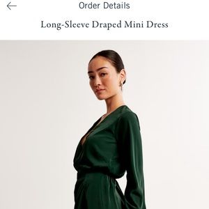 Abercrombie and Fitch green draped mini dress